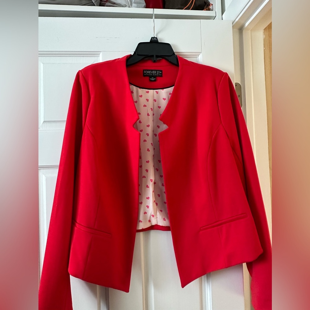 Forever 21 Vibrant Red Women's Blazer